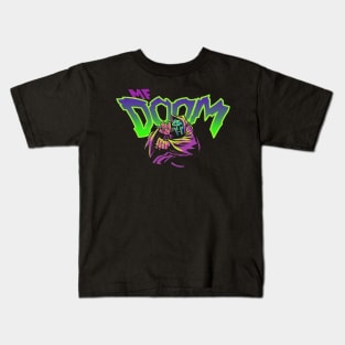 mf doom magenta green Kids T-Shirt